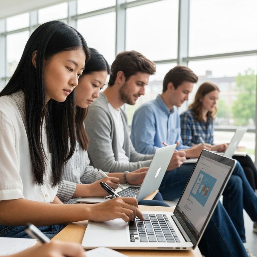 Estudantes aprendendo